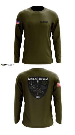 Long Sleeve Performance Shirt, MCAS Miramar Military Working Dog Section, Marines, Teamtime, Team time, sublimation, custom sports apparel, team uniforms, spirit wear, spiritwear, sports uniforms, custom shirts, team store, custom team store, fundraiser sports, apparel fundraiser
