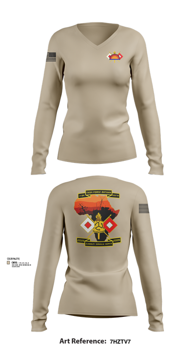 Task Force Bataan 78536207 Women's Long Sleeve V-neck Shirt - 102