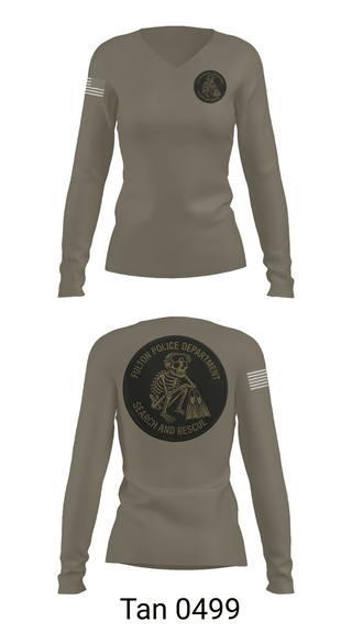 Womens Long Sleeve Vneck Shirt, Fulton (IL) Police (SAR), Police, Teamtime, Team time, sublimation, custom sports apparel, team uniforms, spirit wear, spiritwear, sports uniforms, custom shirts, team store, custom team store, fundraiser sports, apparel fundraiser