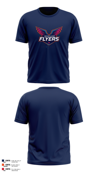Short Sleeve Performance Shirt, Heartland Flyers, Track & Field, Teamtime, Team time, sublimation, custom sports apparel, team uniforms, spirit wear, spiritwear, sports uniforms, custom shirts, team store, custom team store, fundraiser sports, apparel fundraiser