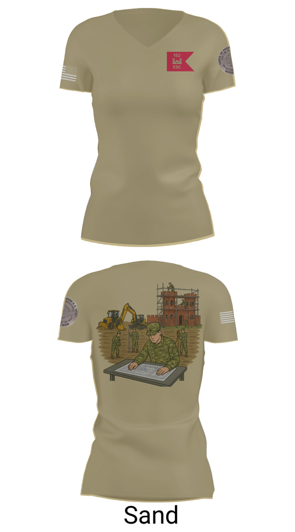 Womens Short Sleeve Vneck Shirt, 152, Army, Teamtime, Team time, sublimation, custom sports apparel, team uniforms, spirit wear, spiritwear, sports uniforms, custom shirts, team store, custom team store, fundraiser sports, apparel fundraiser