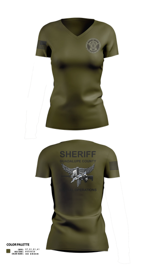 Womens Short Sleeve Vneck Shirt, Guadalupe County SWAT, Police, Teamtime, Team time, sublimation, custom sports apparel, team uniforms, spirit wear, spiritwear, sports uniforms, custom shirts, team store, custom team store, fundraiser sports, apparel fundraiser