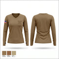 16SB UAS Women's Long Sleeve V-neck Shirt - 1