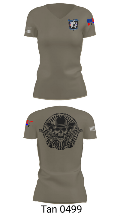 Desperados 24416506 Women's Short Sleeve V-neck Shirt - 68