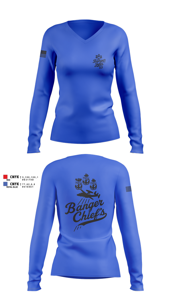 Womens Long Sleeve Vneck Shirt, VAW-117, , Teamtime, Team time, sublimation, custom sports apparel, team uniforms, spirit wear, spiritwear, sports uniforms, custom shirts, team store, custom team store, fundraiser sports, apparel fundraiser