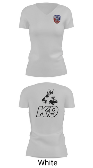 Womens Short Sleeve Vneck Shirt, Anniston Police Department K9 UnitAnniston Police Department K9 Unit, Police, Teamtime, Team time, sublimation, custom sports apparel, team uniforms, spirit wear, spiritwear, sports uniforms, custom shirts, team store, custom team store, fundraiser sports, apparel fundraiser