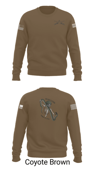 Crew Neck Sweatshirt, Q Troop 4/278th, Army, Teamtime, Team time, sublimation, custom sports apparel, team uniforms, spirit wear, spiritwear, sports uniforms, custom shirts, team store, custom team store, fundraiser sports, apparel fundraiser