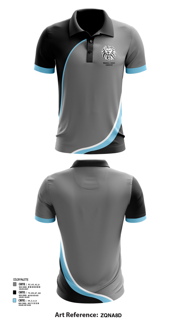 Short Sleeve Performance Polo, Warhill Cross Country, Cross Country, Teamtime, Team time, sublimation, custom sports apparel, team uniforms, spirit wear, spiritwear, sports uniforms, custom shirts, team store, custom team store, fundraiser sports, apparel fundraiser