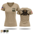 132nd mrbc 42612846 Women's Short Sleeve V-neck Shirt - 1