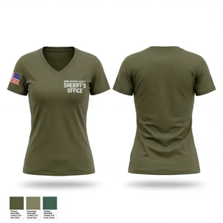 Womens Short Sleeve Vneck Shirt, Anne Arundel County Sheriff’s Office, Police, Teamtime, Team time, sublimation, custom sports apparel, team uniforms, spirit wear, spiritwear, sports uniforms, custom shirts, team store, custom team store, fundraiser sports, apparel fundraiser