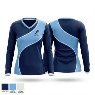 Womens Long Sleeve Vneck Shirt, Arena National, Baseball, Teamtime, Team time, sublimation, custom sports apparel, team uniforms, spirit wear, spiritwear, sports uniforms, custom shirts, team store, custom team store, fundraiser sports, apparel fundraiser