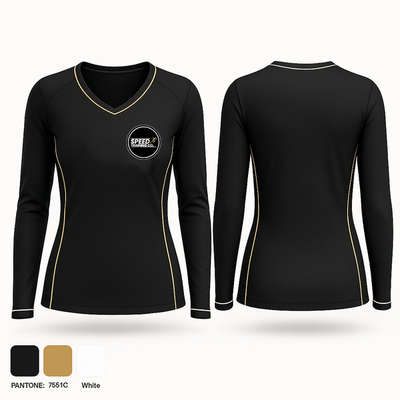 Speed Training Co. 72080350 Women's Long Sleeve V-neck Shirt - 1