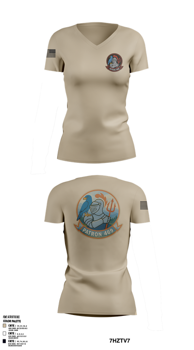 VP-469 14406491 Women's Short Sleeve V-neck Shirt - 2