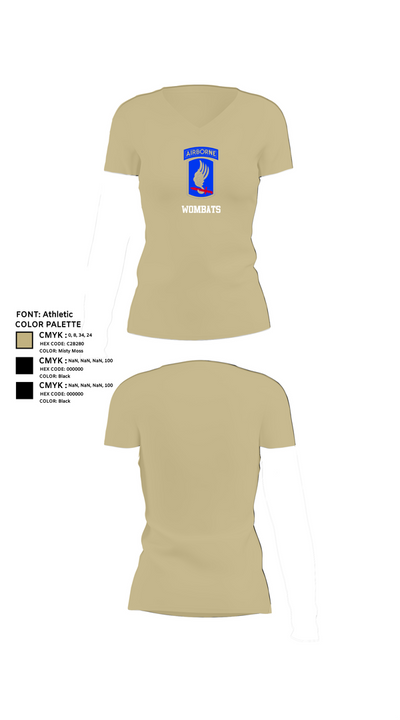Wombats 19106306 Women's Short Sleeve V-neck Shirt - 84
