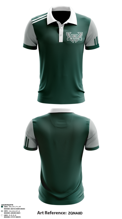 Woodland High School Wrestling 92560212 Short Sleeve Performance Polo - 1