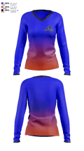 South Kentucky Outlaws 66012093 Women's Long Sleeve V-neck Shirt - 2