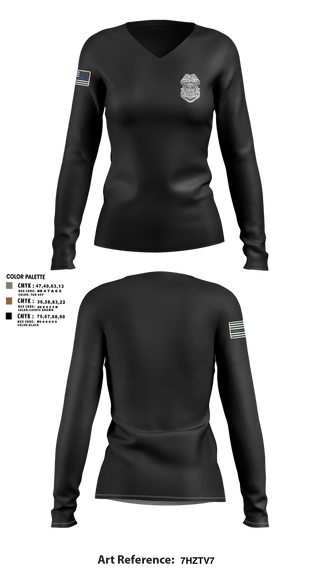 Womens Long Sleeve Vneck Shirt, Military Police, Army, Teamtime, Team time, sublimation, custom sports apparel, team uniforms, spirit wear, spiritwear, sports uniforms, custom shirts, team store, custom team store, fundraiser sports, apparel fundraiser