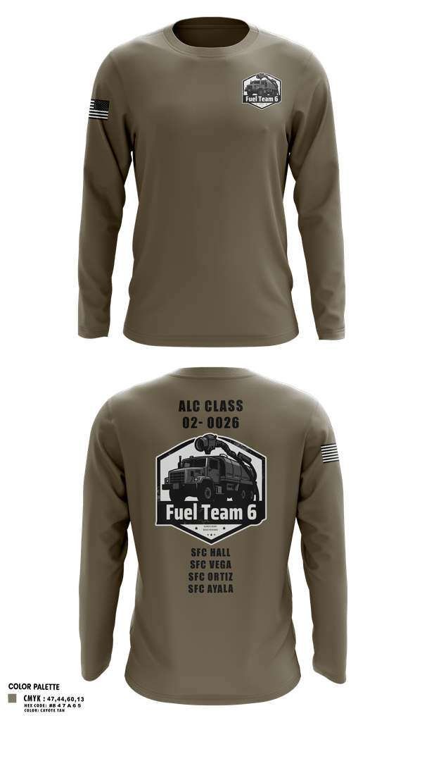 Long Sleeve Performance Shirt, Fuel Team 6, Army, Teamtime, Team time, sublimation, custom sports apparel, team uniforms, spirit wear, spiritwear, sports uniforms, custom shirts, team store, custom team store, fundraiser sports, apparel fundraiser