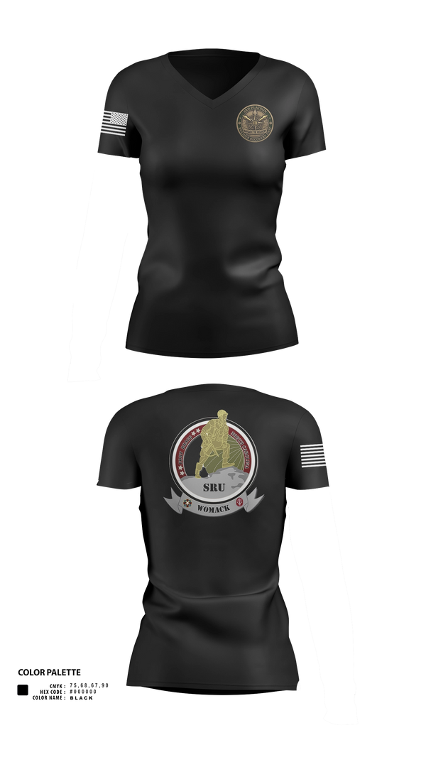 Womens Short Sleeve Vneck Shirt, Soldier Recovery Unit, Army, Teamtime, Team time, sublimation, custom sports apparel, team uniforms, spirit wear, spiritwear, sports uniforms, custom shirts, team store, custom team store, fundraiser sports, apparel fundraiser