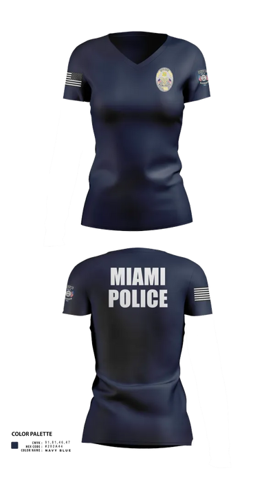 MPD Patrol 83314976 Women's Short Sleeve V-neck Shirt - 33