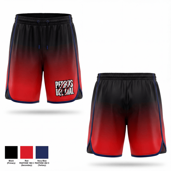 Mens Soccer Shorts, PERROS DEL MAL, Men's Soccer, Teamtime, Team time, sublimation, custom sports apparel, team uniforms, spirit wear, spiritwear, sports uniforms, custom shirts, team store, custom team store, fundraiser sports, apparel fundraiser