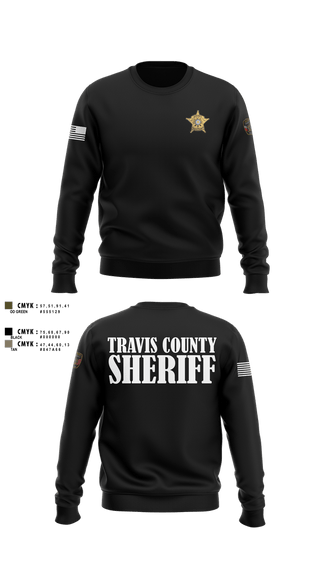 Crew Neck Sweatshirt, Travis County Sheriff, Police, Teamtime, Team time, sublimation, custom sports apparel, team uniforms, spirit wear, spiritwear, sports uniforms, custom shirts, team store, custom team store, fundraiser sports, apparel fundraiser