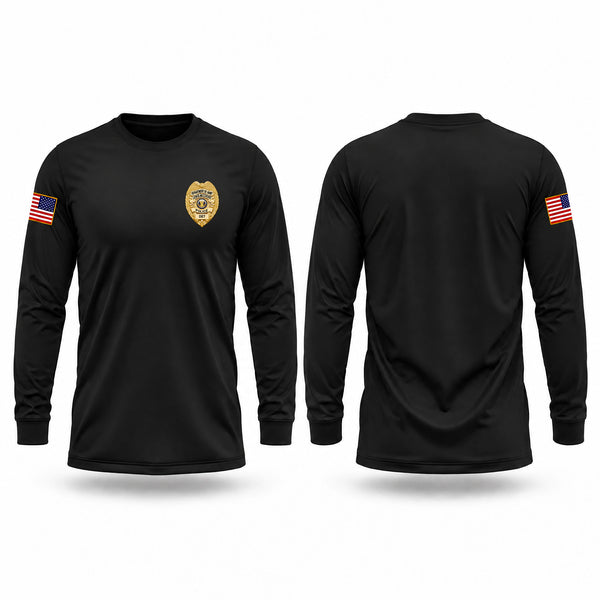Long Sleeve Performance Shirt, JBLM Police Department, Police, Teamtime, Team time, sublimation, custom sports apparel, team uniforms, spirit wear, spiritwear, sports uniforms, custom shirts, team store, custom team store, fundraiser sports, apparel fundraiser