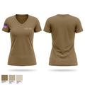 2-108th CAV Women's Short Sleeve V-neck Shirt - 1