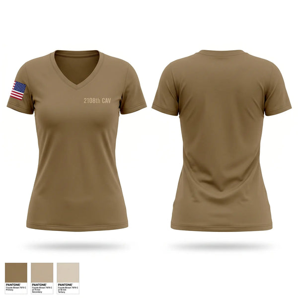 Womens Short Sleeve Vneck Shirt, 2-108th CAV, National Guard, Teamtime, Team time, sublimation, custom sports apparel, team uniforms, spirit wear, spiritwear, sports uniforms, custom shirts, team store, custom team store, fundraiser sports, apparel fundraiser