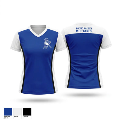 Mustangs Women's Short Sleeve V-neck Shirt - 1