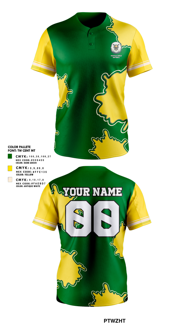 Full Button Softball Jersey, Seattle Eagles, Softball, Teamtime, Team time, sublimation, custom sports apparel, team uniforms, spirit wear, spiritwear, sports uniforms, custom shirts, team store, custom team store, fundraiser sports, apparel fundraiser
