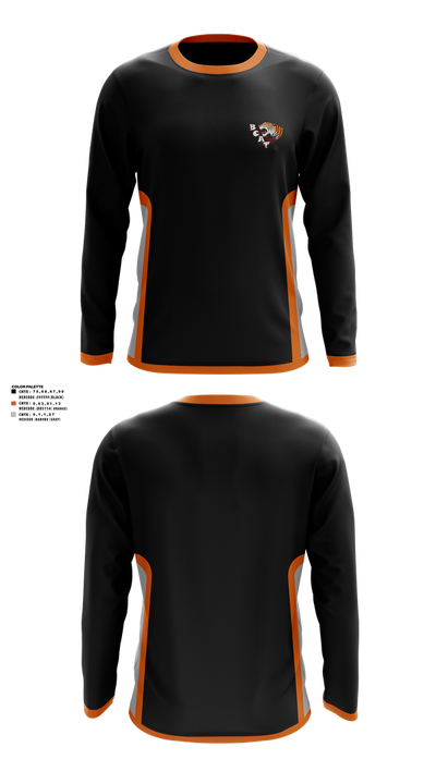 BCAT Tigers 96557940 Long Sleeve Performance Shirt 100