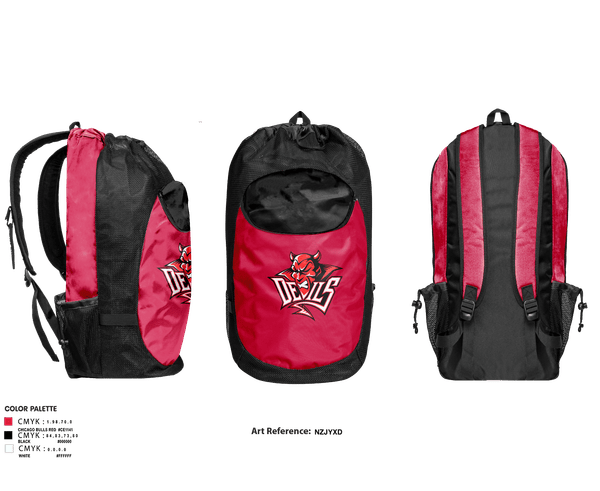 Gear Bag, Red Springs Red Devils, Women's Basketball, Teamtime, Team time, sublimation, custom sports apparel, team uniforms, spirit wear, spiritwear, sports uniforms, custom shirts, team store, custom team store, fundraiser sports, apparel fundraiser