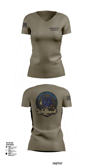Womens Short Sleeve Vneck Shirt, Alpha Company, 742nd MI BN, , Teamtime, Team time, sublimation, custom sports apparel, team uniforms, spirit wear, spiritwear, sports uniforms, custom shirts, team store, custom team store, fundraiser sports, apparel fundraiser