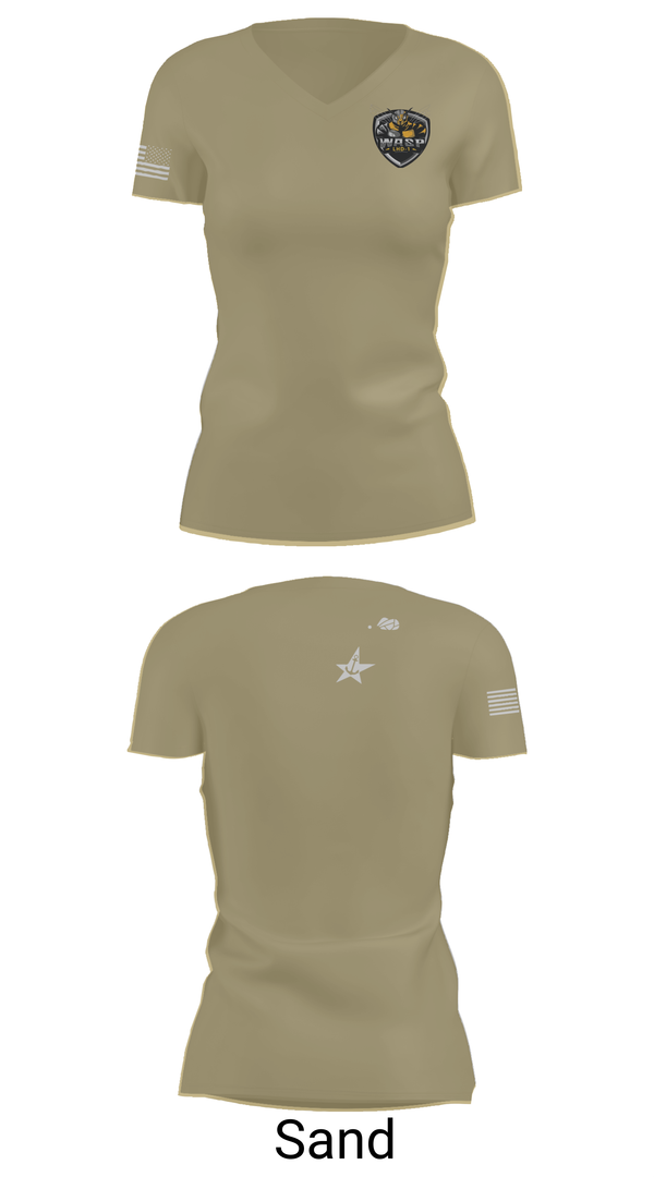 Womens Short Sleeve Vneck Shirt, USS WASP, , Teamtime, Team time, sublimation, custom sports apparel, team uniforms, spirit wear, spiritwear, sports uniforms, custom shirts, team store, custom team store, fundraiser sports, apparel fundraiser