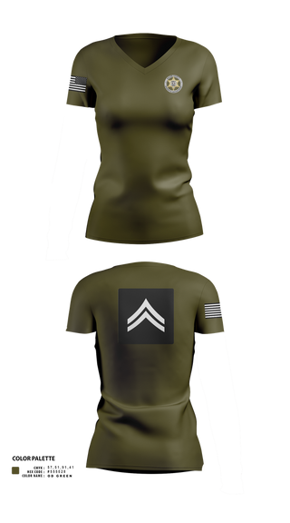 Womens Short Sleeve Vneck Shirt, Wayne County Sheriff’s Department, Police, Teamtime, Team time, sublimation, custom sports apparel, team uniforms, spirit wear, spiritwear, sports uniforms, custom shirts, team store, custom team store, fundraiser sports, apparel fundraiser