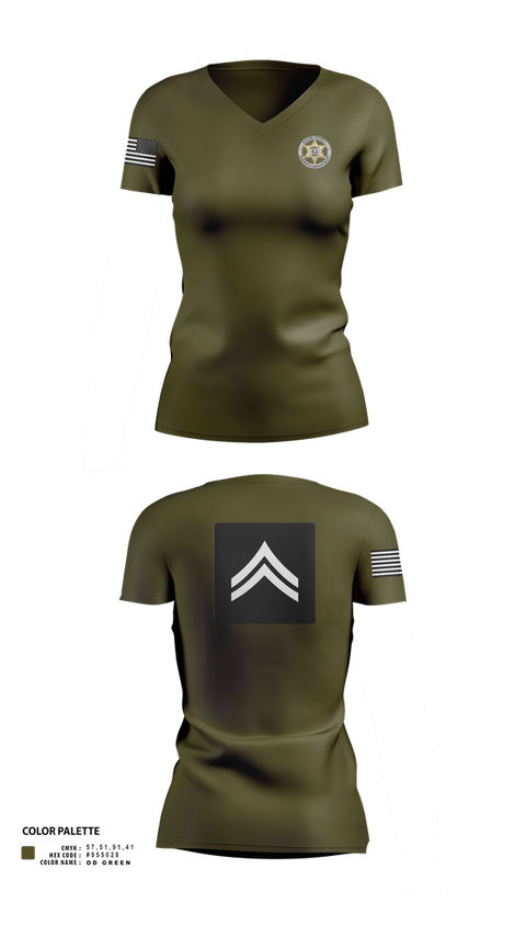 Womens Short Sleeve Vneck Shirt, Wayne County Sheriff’s Department, Police, Teamtime, Team time, sublimation, custom sports apparel, team uniforms, spirit wear, spiritwear, sports uniforms, custom shirts, team store, custom team store, fundraiser sports, apparel fundraiser