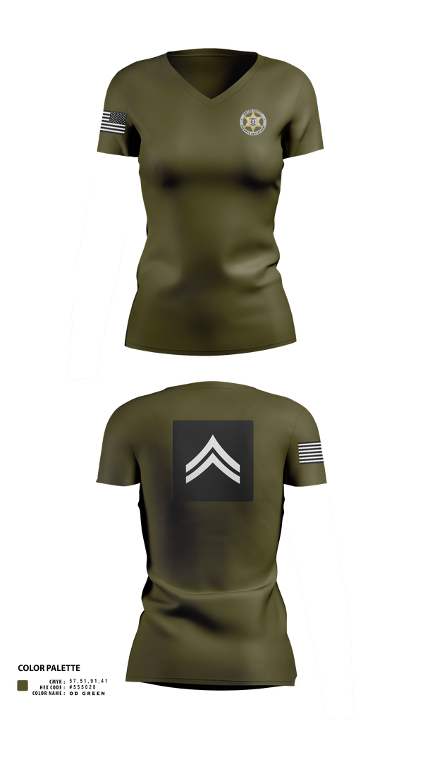Womens Short Sleeve Vneck Shirt, Wayne County Sheriff’s Department, Police, Teamtime, Team time, sublimation, custom sports apparel, team uniforms, spirit wear, spiritwear, sports uniforms, custom shirts, team store, custom team store, fundraiser sports, apparel fundraiser