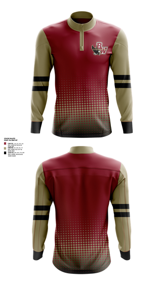 Quarter Zip Jacket, Bishop Watterson Color Guard, Spirit Store, Teamtime, Team time, sublimation, custom sports apparel, team uniforms, spirit wear, spiritwear, sports uniforms, custom shirts, team store, custom team store, fundraiser sports, apparel fundraiser