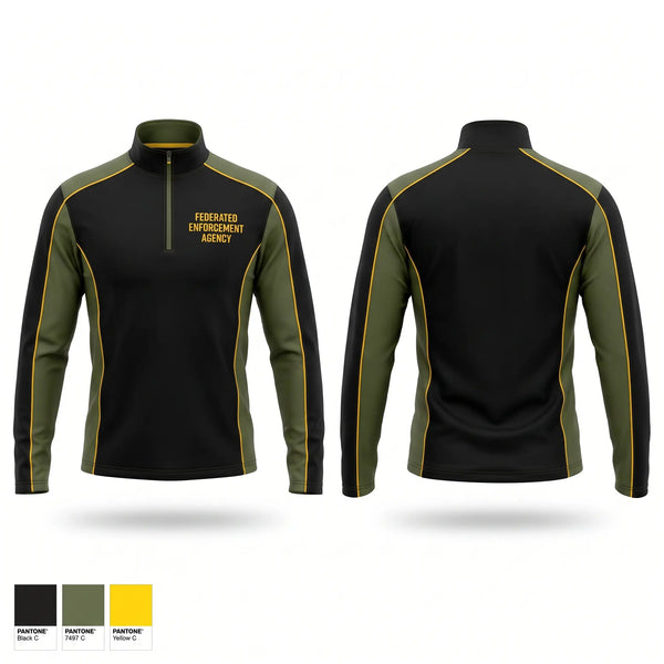 Quarter Zip Jacket, Federated Enforcement Agency, , Teamtime, Team time, sublimation, custom sports apparel, team uniforms, spirit wear, spiritwear, sports uniforms, custom shirts, team store, custom team store, fundraiser sports, apparel fundraiser