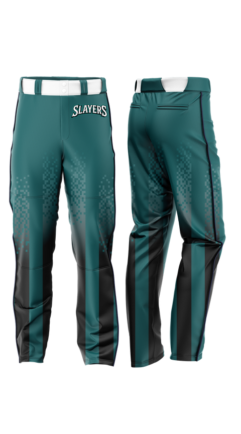 Baseball Pants, Slayers, Softball, Teamtime, Team time, sublimation, custom sports apparel, team uniforms, spirit wear, spiritwear, sports uniforms, custom shirts, team store, custom team store, fundraiser sports, apparel fundraiser