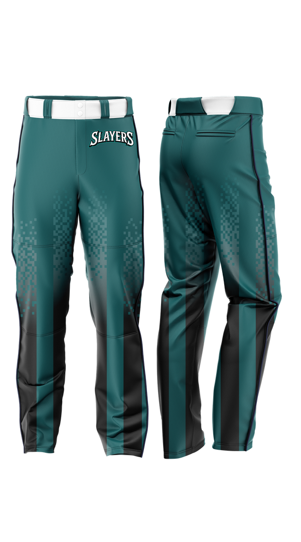 Baseball Pants, Slayers, Softball, Teamtime, Team time, sublimation, custom sports apparel, team uniforms, spirit wear, spiritwear, sports uniforms, custom shirts, team store, custom team store, fundraiser sports, apparel fundraiser