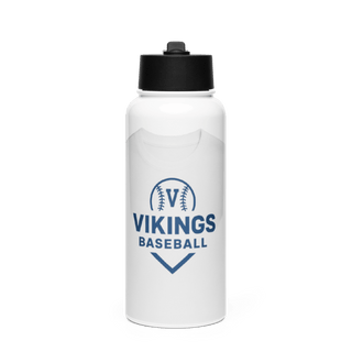 Vikings Stainless Steel Water Bottle with a Straw Lid