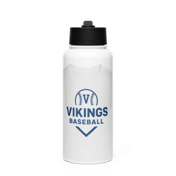 Vikings Stainless Steel Water Bottle with a Straw Lid