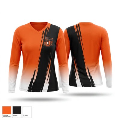 Oxford Outlaws Women's Long Sleeve V-neck Shirt - 1