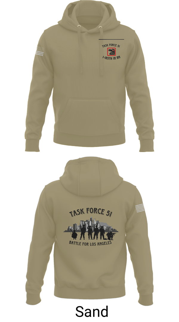 Hoodie, 1-185th IN BN, , Teamtime, Team time, sublimation, custom sports apparel, team uniforms, spirit wear, spiritwear, sports uniforms, custom shirts, team store, custom team store, fundraiser sports, apparel fundraiser