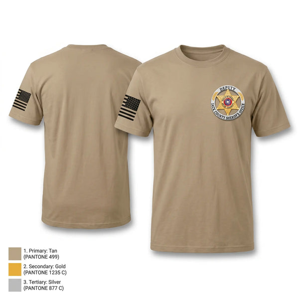 Old School Cotton Feel Shirt, Jack County Sheriff’s Office, Police, Teamtime, Team time, sublimation, custom sports apparel, team uniforms, spirit wear, spiritwear, sports uniforms, custom shirts, team store, custom team store, fundraiser sports, apparel fundraiser
