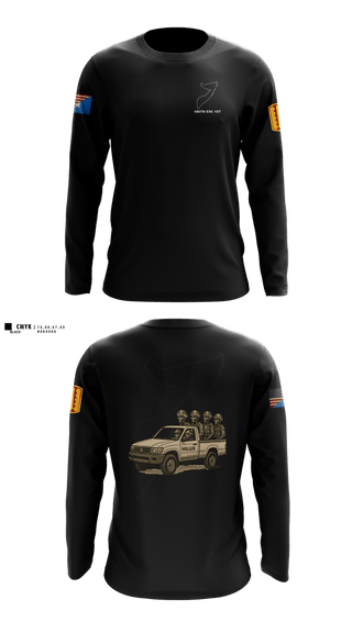 Long Sleeve Performance Shirt, 180th ESC 1st, Army, Teamtime, Team time, sublimation, custom sports apparel, team uniforms, spirit wear, spiritwear, sports uniforms, custom shirts, team store, custom team store, fundraiser sports, apparel fundraiser