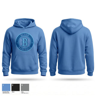 Hoodie, Blues, Baseball, Teamtime, Team time, sublimation, custom sports apparel, team uniforms, spirit wear, spiritwear, sports uniforms, custom shirts, team store, custom team store, fundraiser sports, apparel fundraiser
