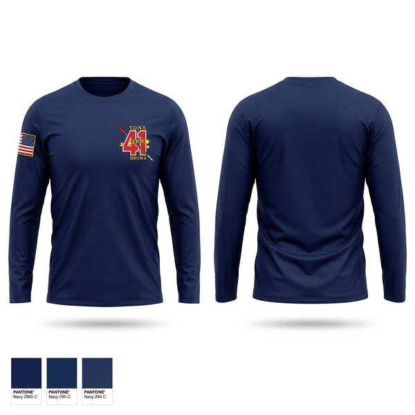 Long Sleeve Performance Shirt, Ladder 41, Fire Department, Teamtime, Team time, sublimation, custom sports apparel, team uniforms, spirit wear, spiritwear, sports uniforms, custom shirts, team store, custom team store, fundraiser sports, apparel fundraiser